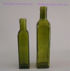 Dark Green Olive Oil Glass Bottle