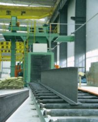 Steel plate profile pretreatment line