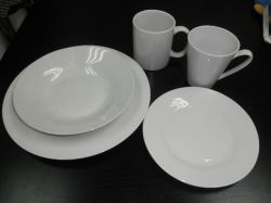 16pcs white porcelain dinner set