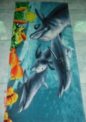 100% cotton  reactive printed beach towel 