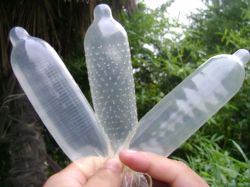 plain dotted ribbed condom