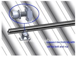 Front Leg for Adjustable Solar Racking 