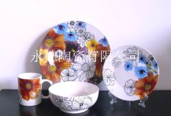  16pcs White Porcelain Dinner Set