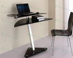 Office Glass Furniture-Office Glass Computer Desk