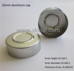 32mm aluminum cap with central tear off 