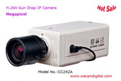 H.264 Megapixel Gun shape IP Camera