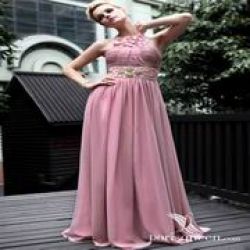 long pink length floor gown Dress