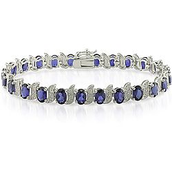 Sterling Silver Sapphire Bracelet,925 Silver Jewel