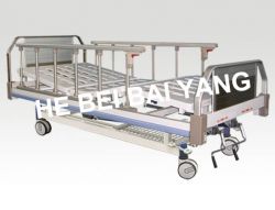 Movable Double-function Manual Hospital Bed