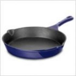 Cast iron enamel fry pan