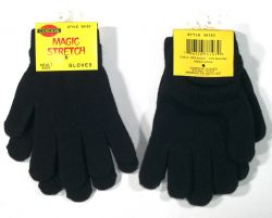 Stretch Gloves Magic Gloves Black Mittens Acrylic 
