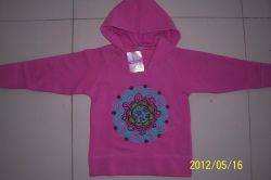 Girls 100% cotton fleece hoody T-shirt 