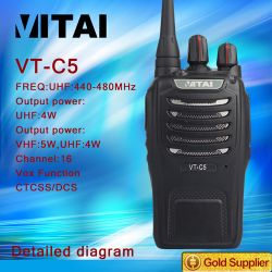 Quality Gurantee Vt-c5 Uhf Handsfree Walky Talky