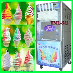 Rainbow soft ice cream making machine