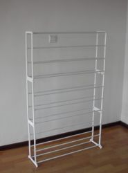 50-pair metal and plastic shoe rack