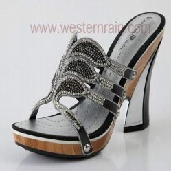 Lady Leather High-heeled Sandals Model 9175-3