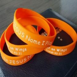 Christian gift Jeremy lin Orange silicone bracelet