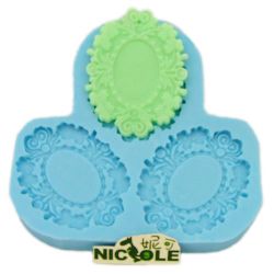 F0047 Flower Frame Silicone Soap Mold