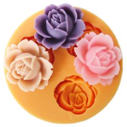 F0101 rose silicone mold flower soap mold  