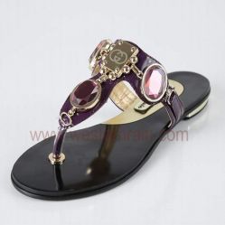 Lady Fashion Leather Flip Flops Model 1299-56