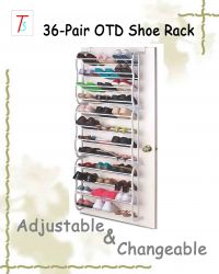 36-pair over the door shoe rack