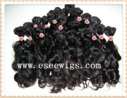 Malaysian Virgin Hair Extension Machine Weft ,curl