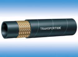 Steel wire reinforced, rubber covered hydraulic ho