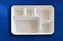 disposable tableware  five compartment tray 