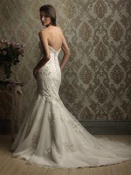 Wedding gown lace fitted H8058