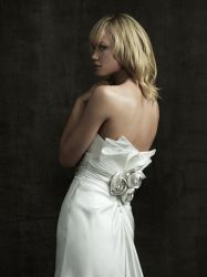 Beaded Satin Wedding Gown