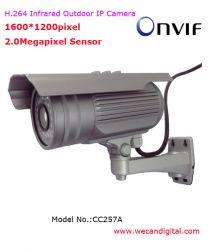 H.264 2megapixel Outdoor Infrared Ip Camera