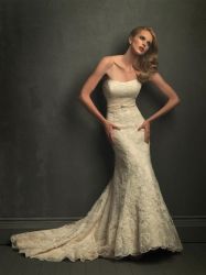 2012straight body wedding dress,princess style