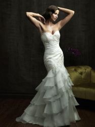 Wedding Gowns 2012 Cheapslim A Line Strapless Gown