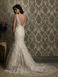 Slit wedding dress H8061