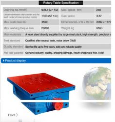 Rotary Table,ZP175,ZP205,ZP275,ZP375 Warehouse 