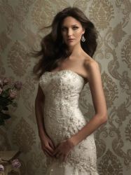 Wedding gown lace fitted H8058