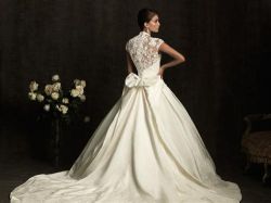 Backless silk wedding dresses 2012