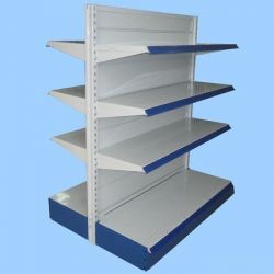 double sided supermarket shelf