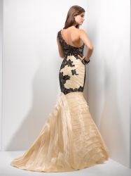 funky sexy Sweetheart Champagne  prom dresses  