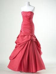 Taffeta Applique Spaghetti Strap prom gowns