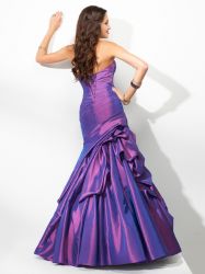 Taffeta Applique Spaghetti Strap prom gowns