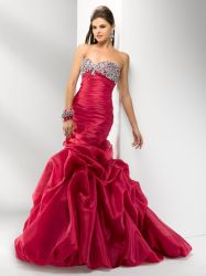 Red Sweetheart Taffeta Hot Sell Prom Dresses 