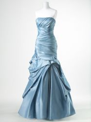 Taffeta Applique Spaghetti Strap prom gowns