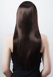 Indian Human Hair Full Lace Wig Silk Straight