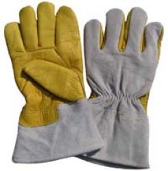 10.5\"golden Grain Cowhide Leather Work Gloves