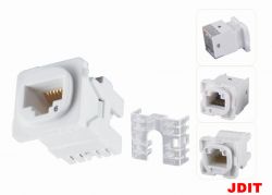 Cat6 Utp 180 Degree Clipsal  Type Keystone Jack