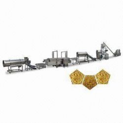 Rotary head corn snacks extruder