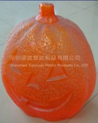 Halloween Orange Plastic Pumpkin For Gift