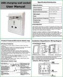 Combination USB Charger with Tamper Resistant Rece