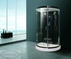 Black Style Steam Room With Tempered Glass M-8289